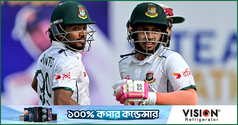 চা বিরতির আগে মুশফিক-শান্তর বিদায়, চাপে বাংলাদেশ